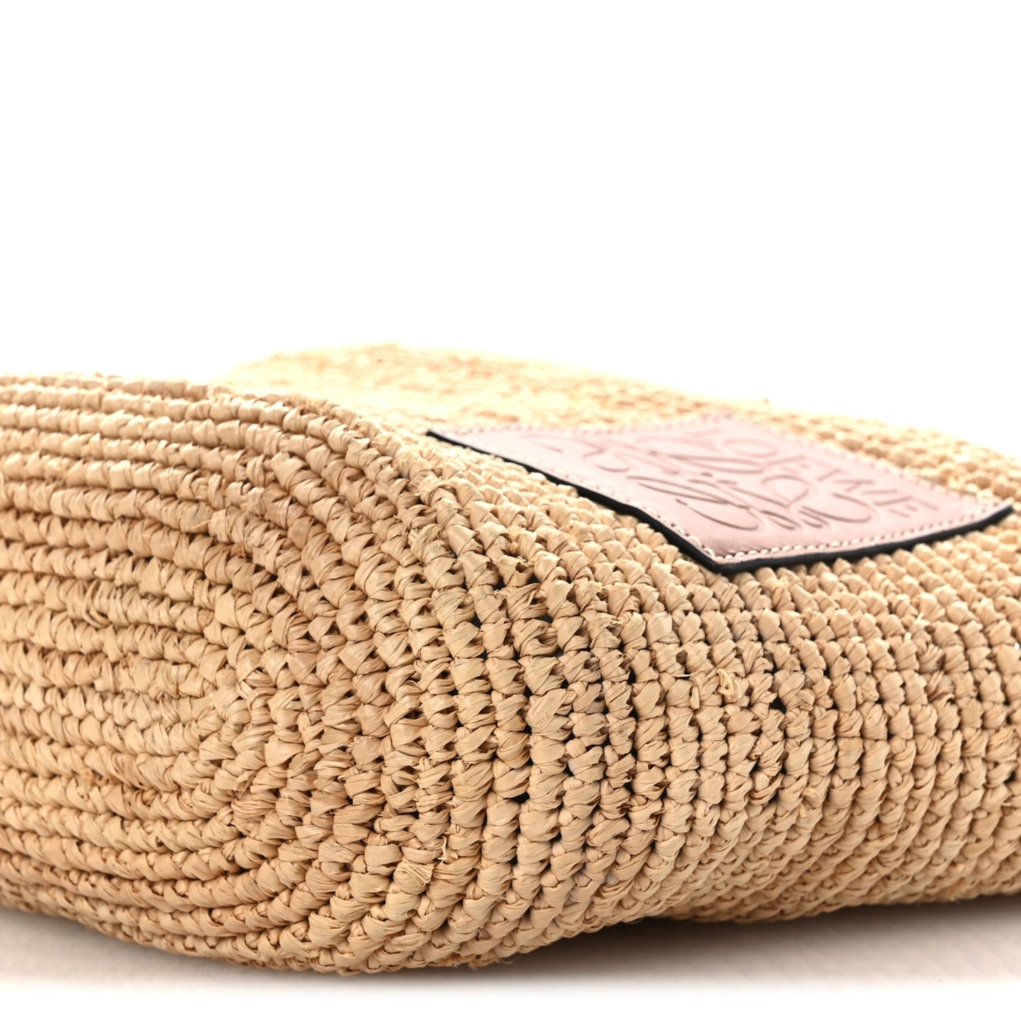 Calfskin Raffia Anagram Paulas Ibiza Pochette Bag Natural Tan
