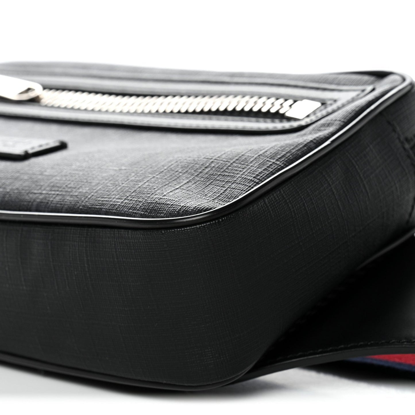 Soft GG Supreme Monogram Web Belt Bag Black Grey