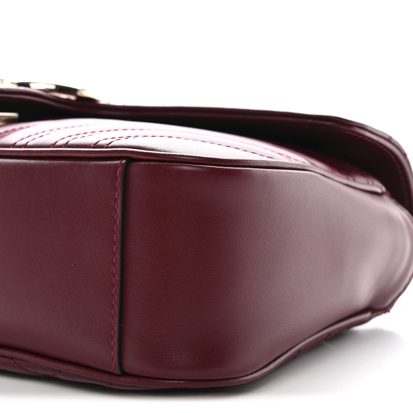 Calfskin Matelasse Small GG Marmont Shoulder Bag Ancora Red