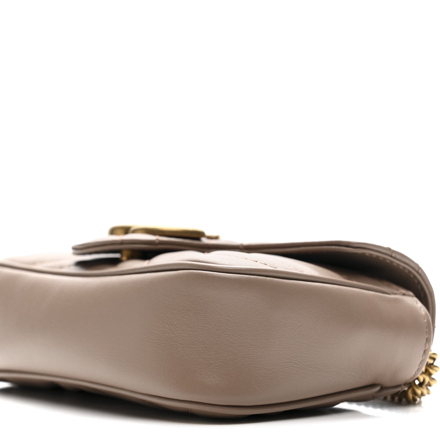 Calfskin Matelasse Super Mini GG Marmont Shoulder Bag Porcelain Rose
