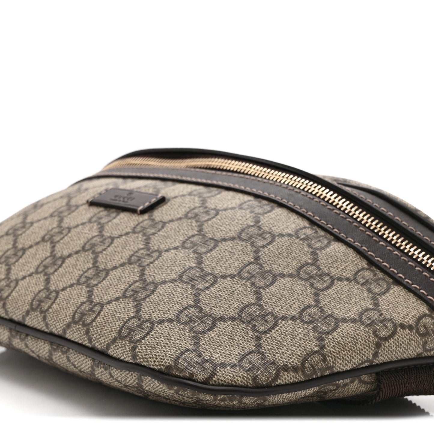 GG Supreme Monogram Belt Bag Dark Brown