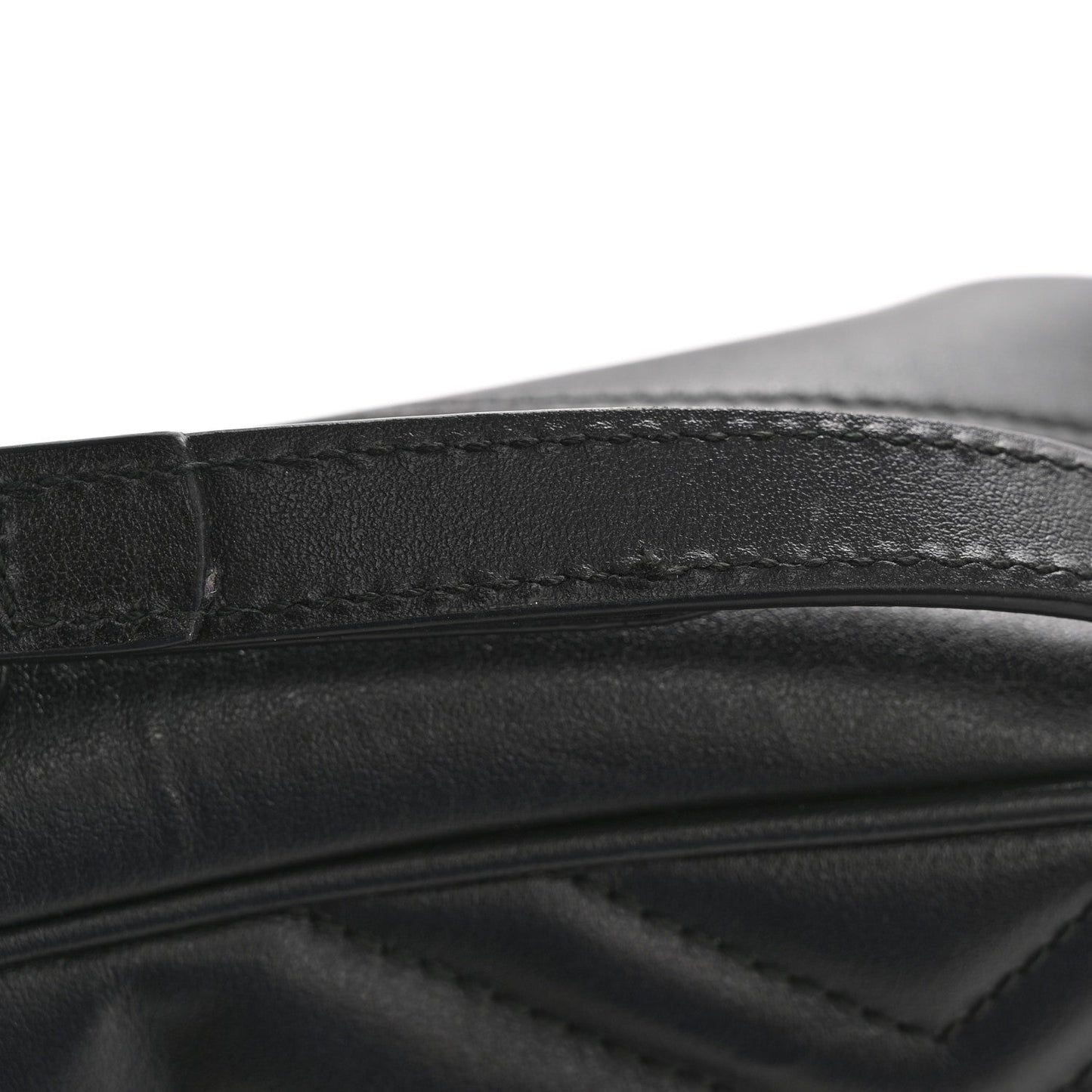 Calfskin Matelasse Small GG Marmont Chain Shoulder Bag Black