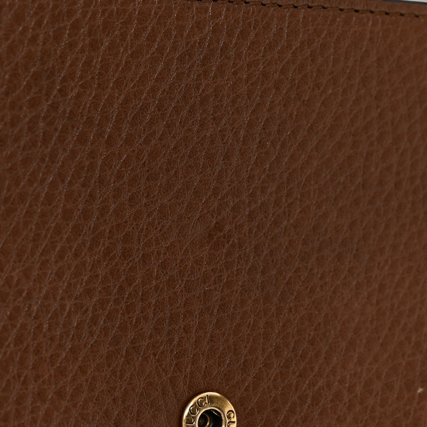 Cellarius Calfskin GG Marmont Chain Wallet Nut Brown