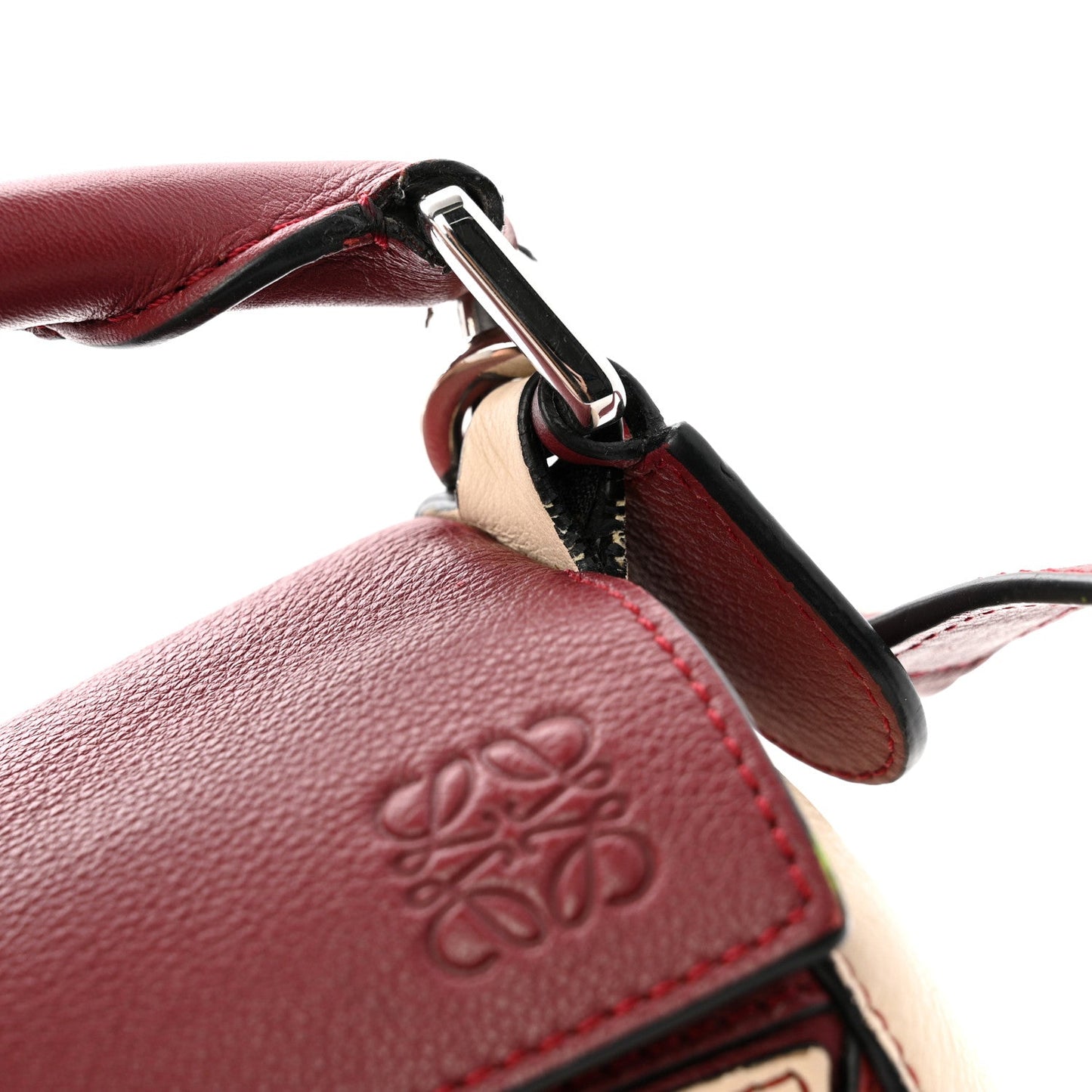 Calfskin Small Puzzle Bag Wine Garnet