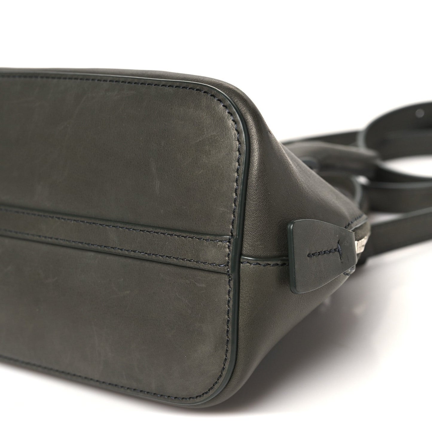 Saddle Calfskin Mini Devon Bag Koala Grey