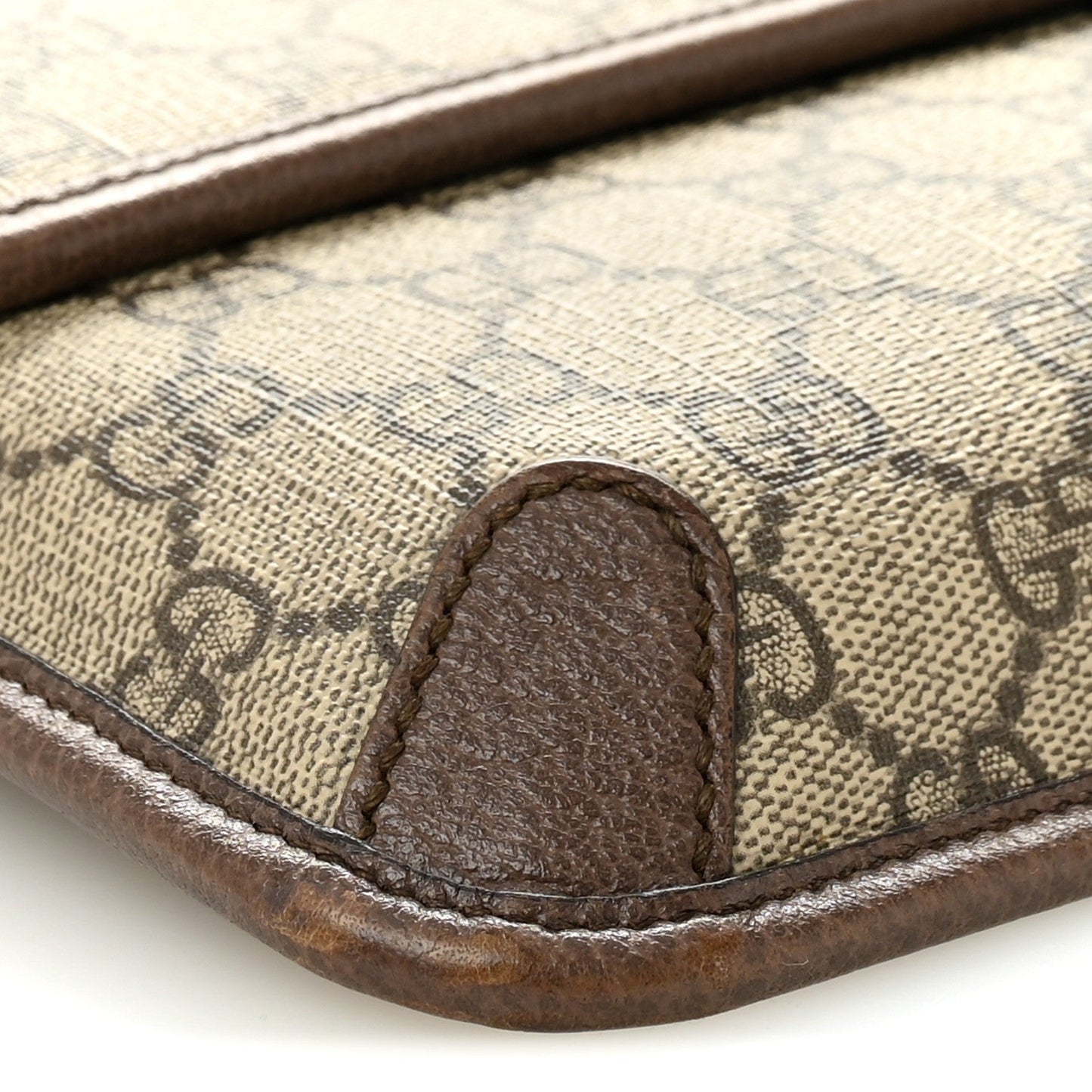 GG Supreme Monogram Neo Vintage Web Belt Bag Brown