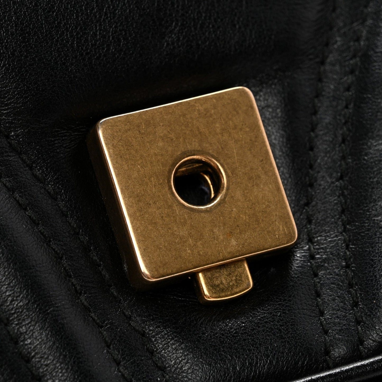 Calfskin Matelasse Small GG Marmont Shoulder Bag Black