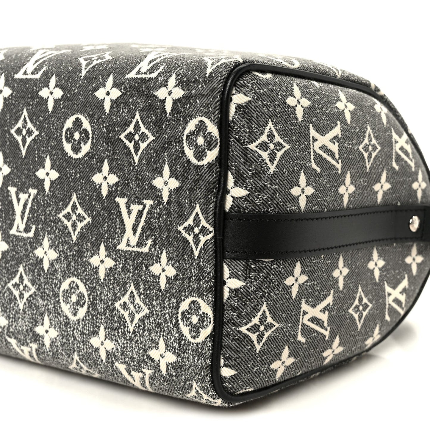 Denim Monogram Jacquard Speedy Bandouliere 25 Black