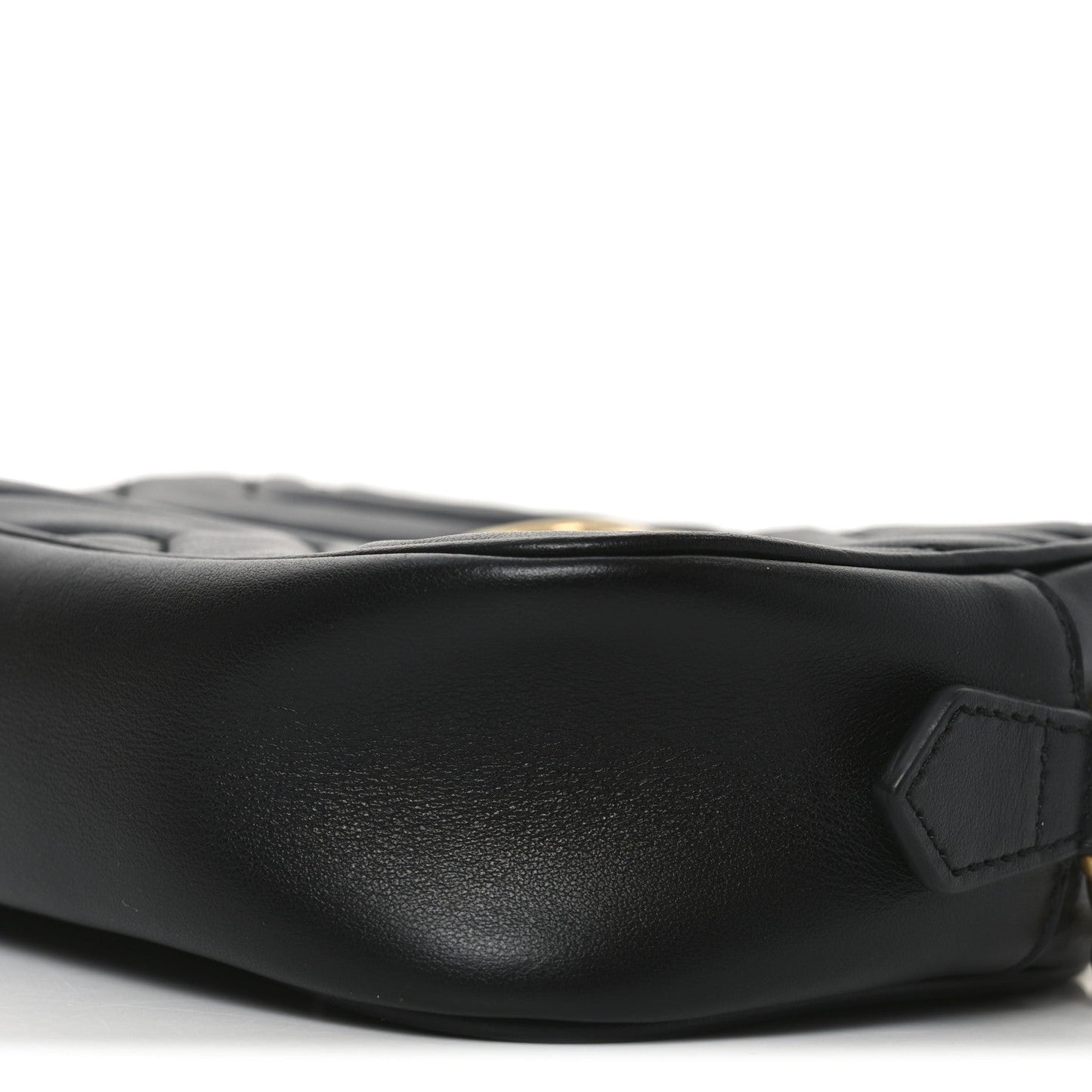 Calfskin Matelasse Mini GG Marmont Chain Shoulder Bag Black