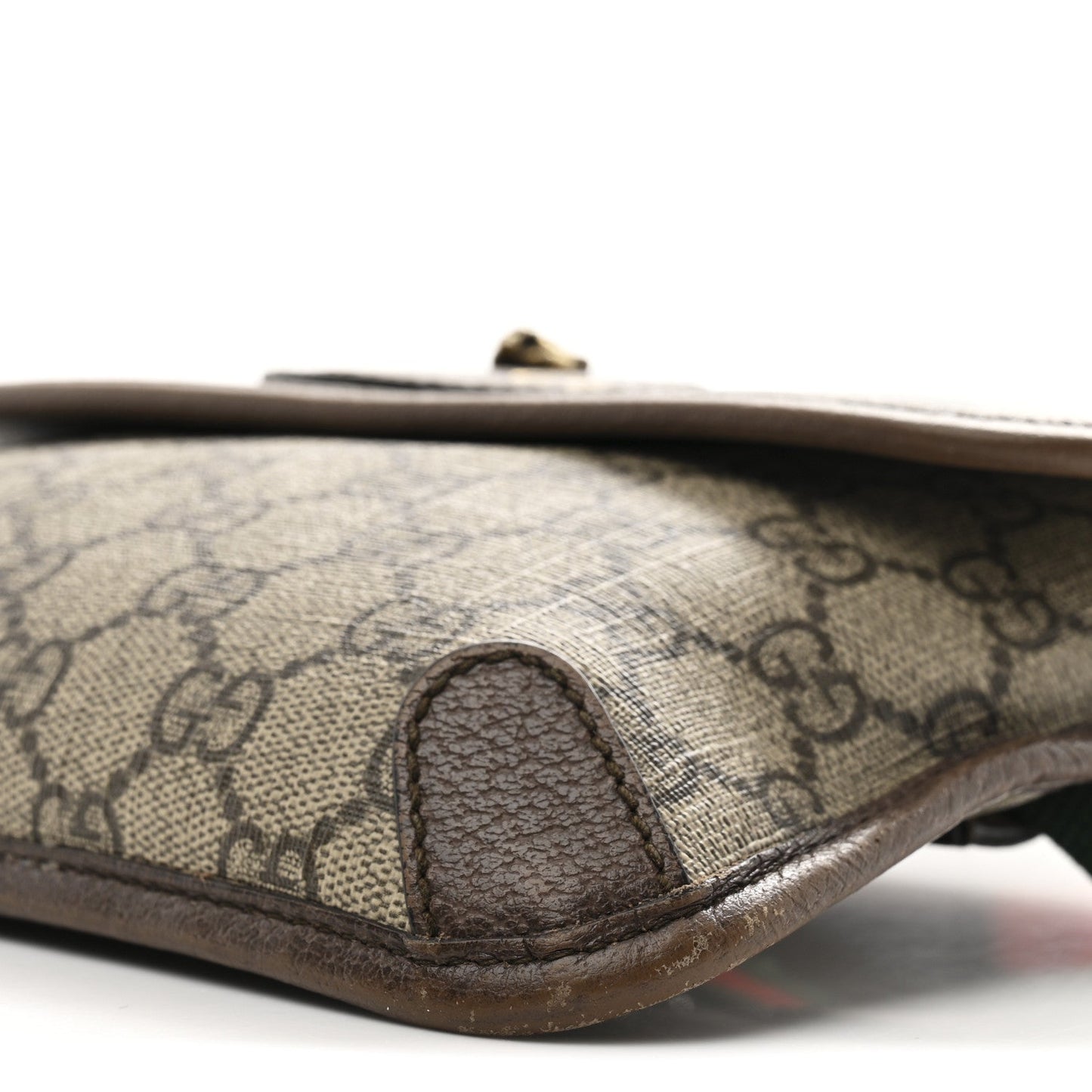 GG Supreme Monogram Neo Vintage Web Belt Bag Brown