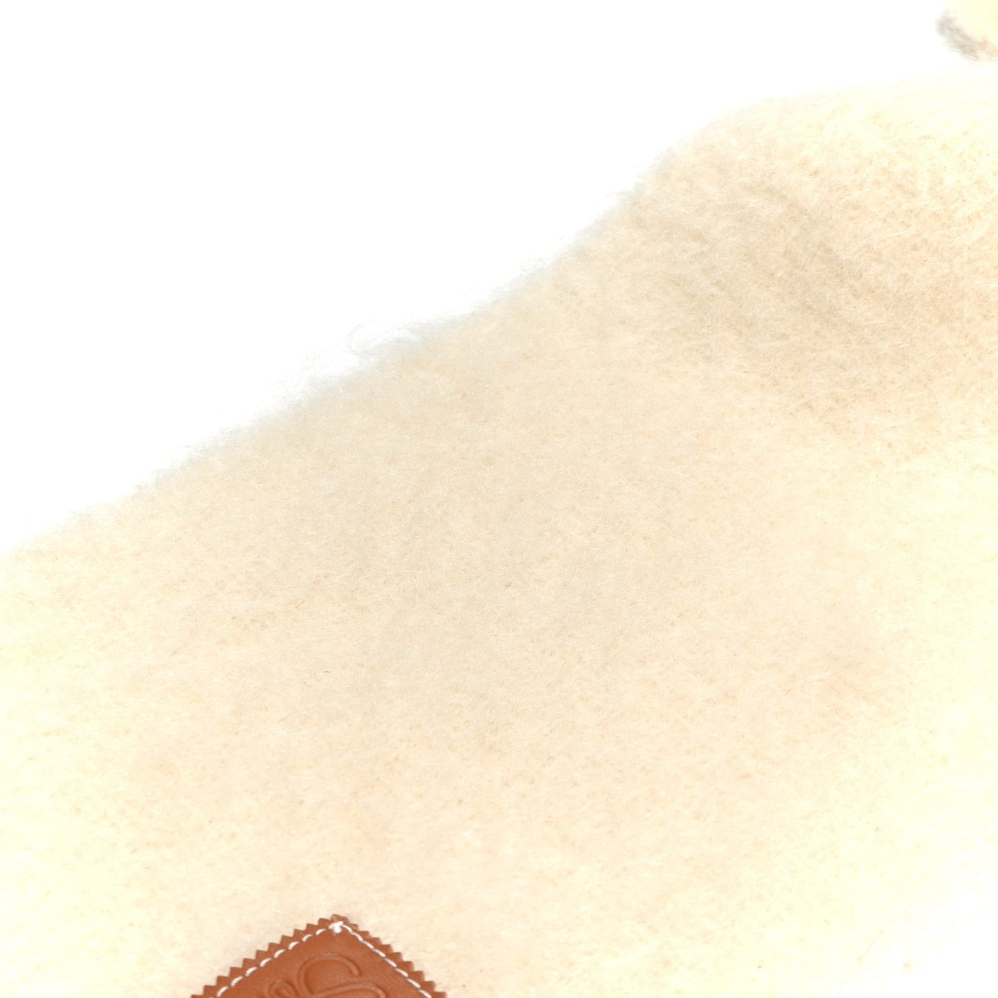 Mohair Wool Anagram Scarf White