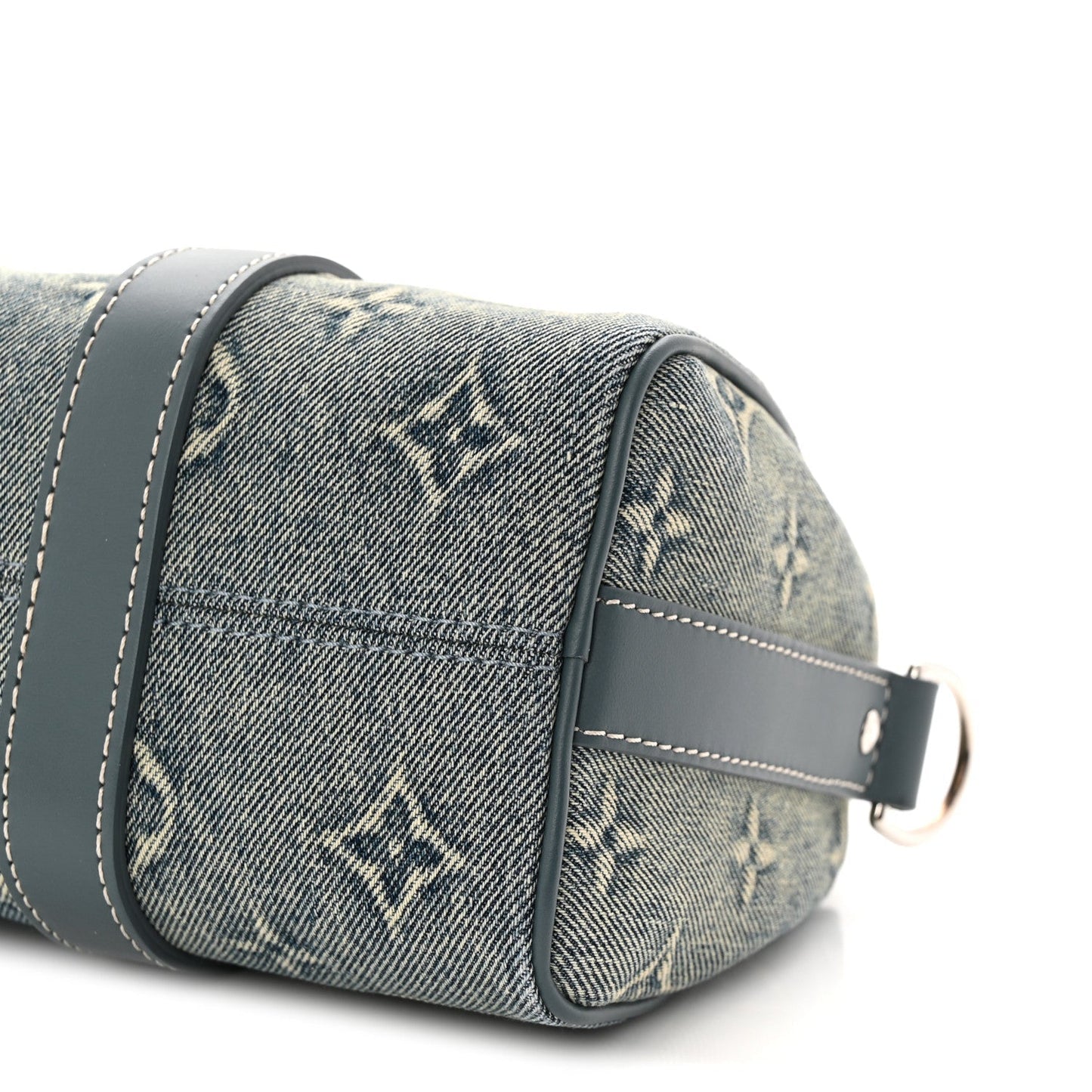 Monogram Washed Denim Keepall Bandouliere 25