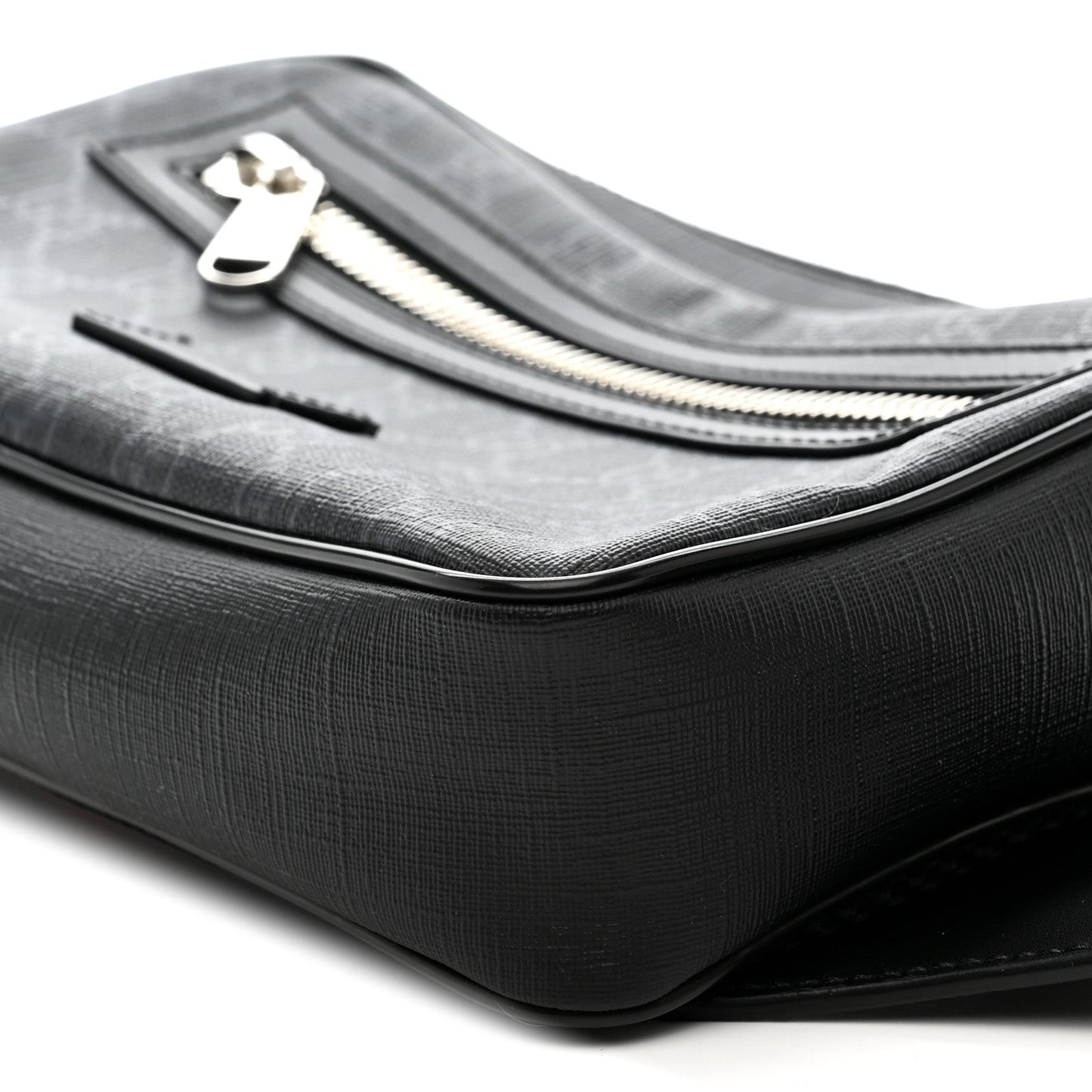Soft GG Supreme Monogram Web Belt Bag Black Grey