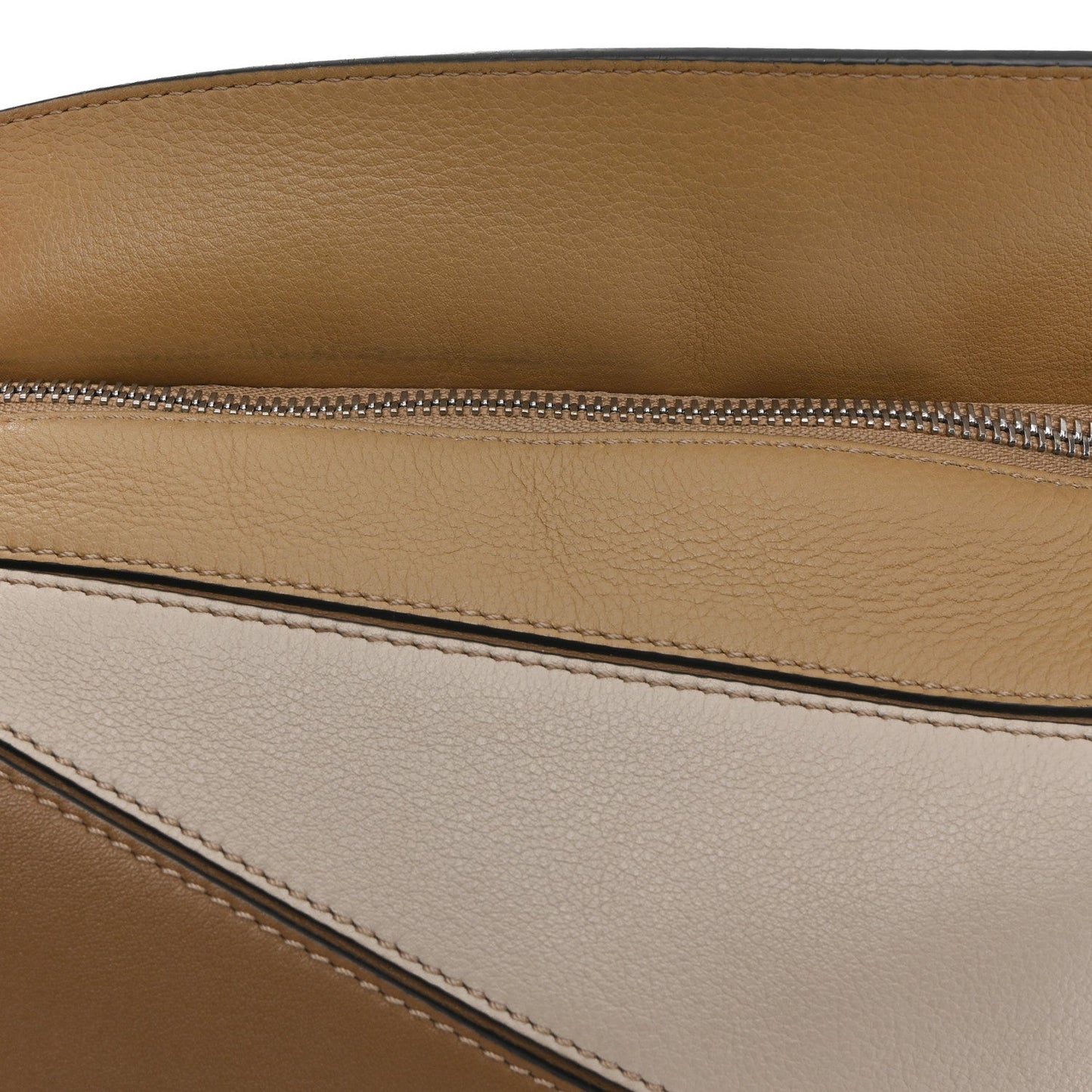 Calfskin Small Puzzle Bag Mocca Multicolor