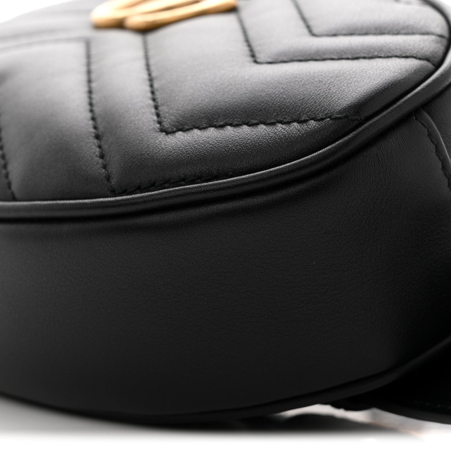 Calfskin Matelasse GG Marmont Belt Bag 75 30 Black