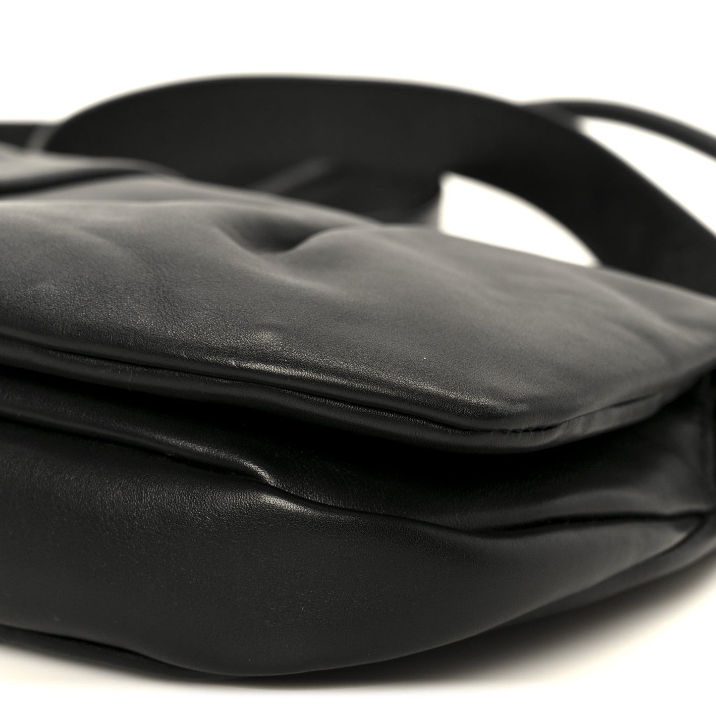 Shiny Nappa Calfskin Paseo Satchel Black
