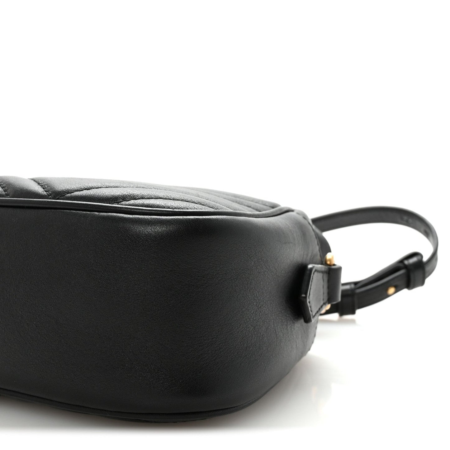 Calfskin Matelasse Small GG Marmont Chain Shoulder Bag Black