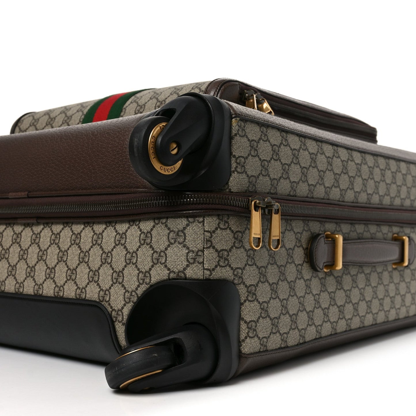 GG Supreme Monogram Web Medium Savoy Trolley Beige Ebony