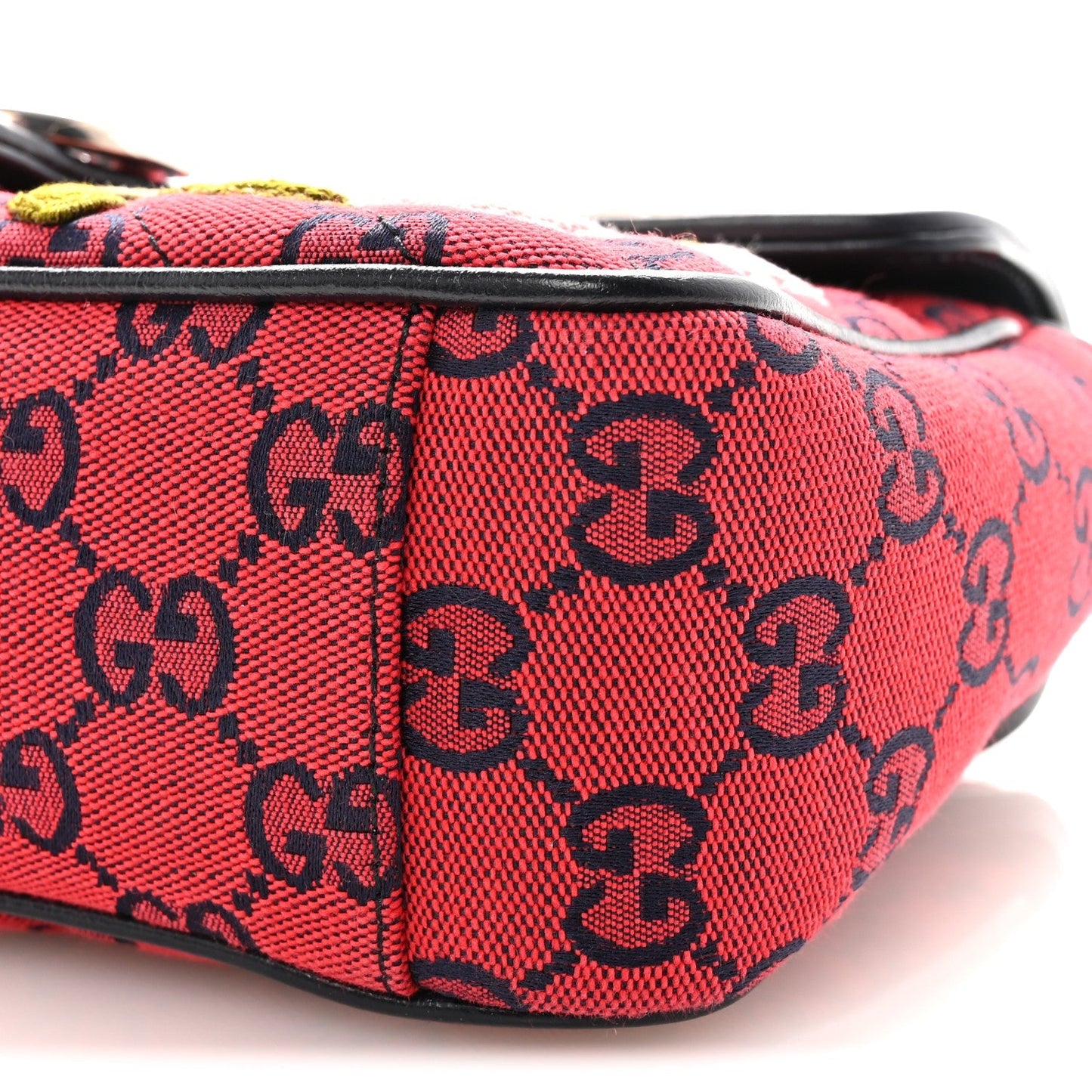 Monogram Multicolor Matelasse Diagonal Floral Embroidered Super Mini GG Marmont Shoulder Bag Red Blue Multicolor