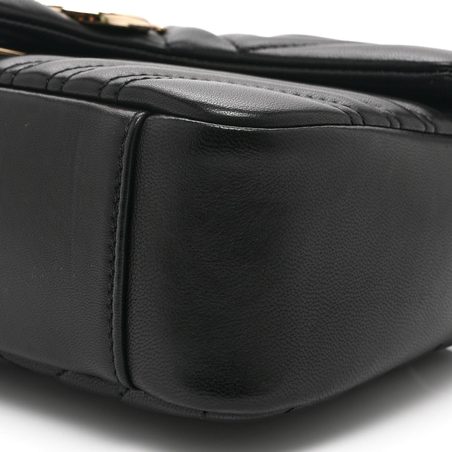 Lambskin Matelasse Medium GG Marmont Shoulder Bag Black