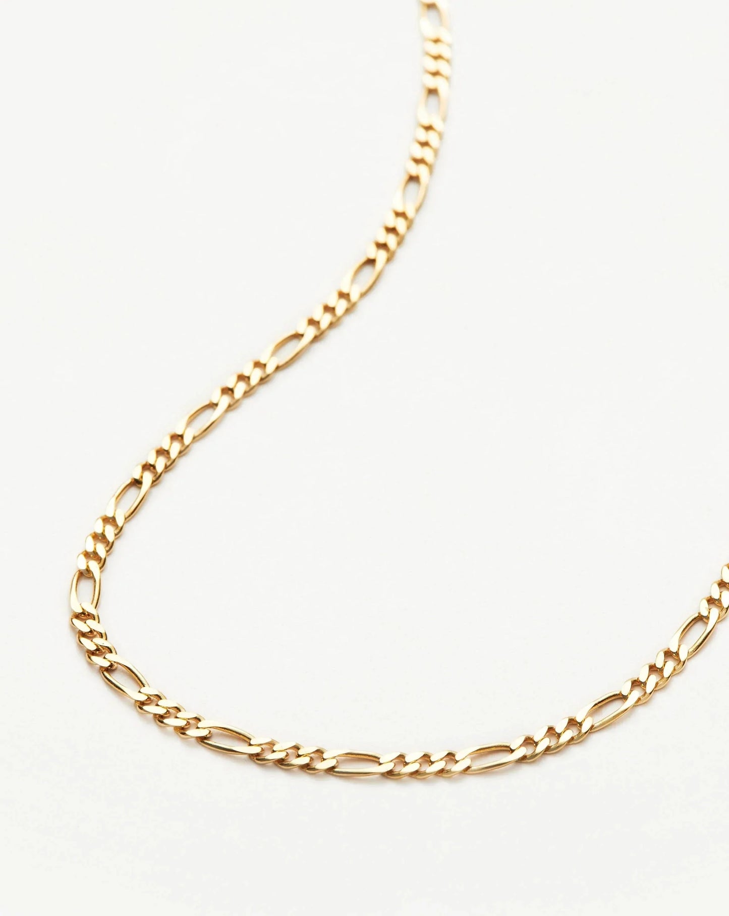 Solid Gold Figaro Chain Necklace