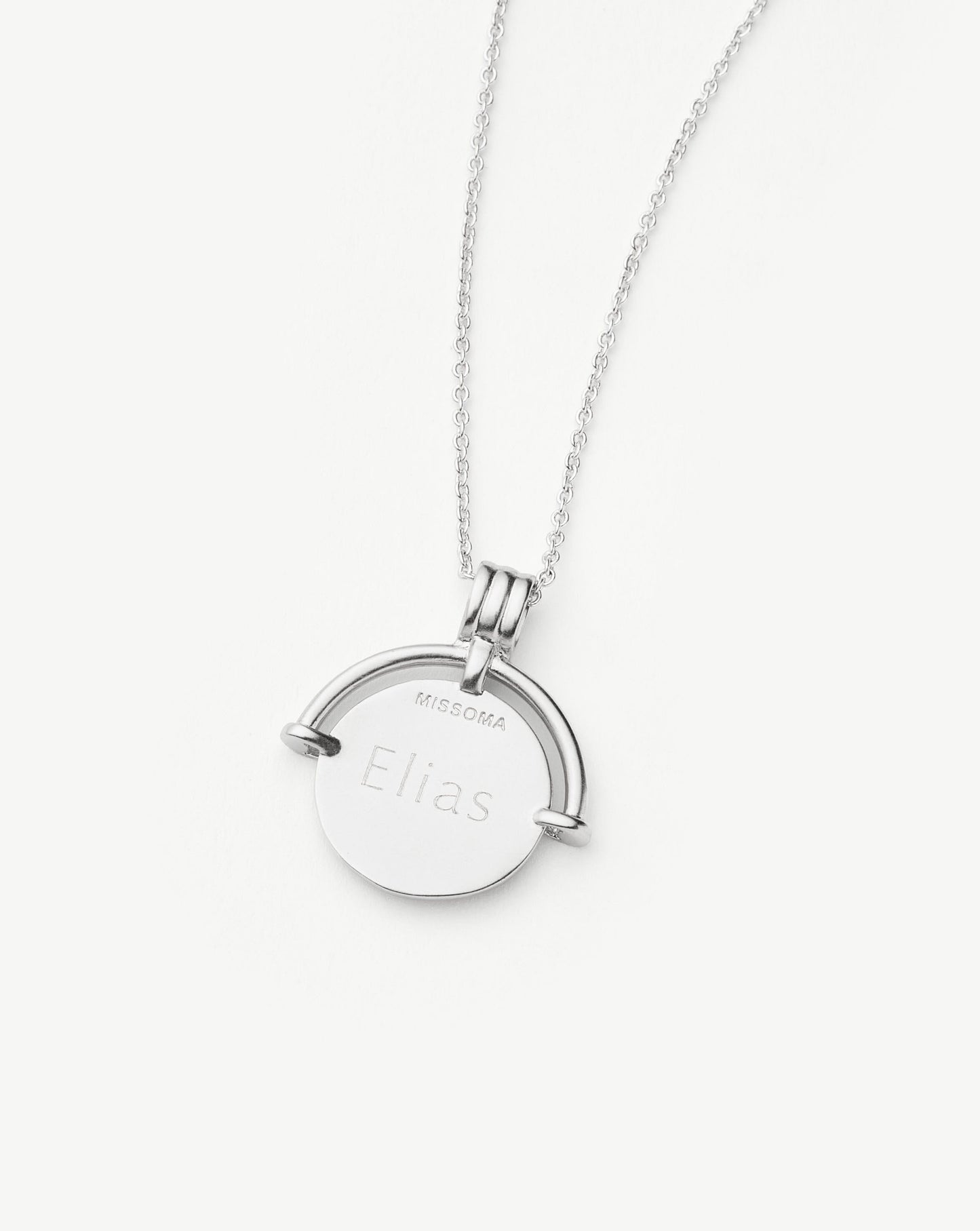 Lucy Williams Long Engravable Roman Arc Coin Necklace