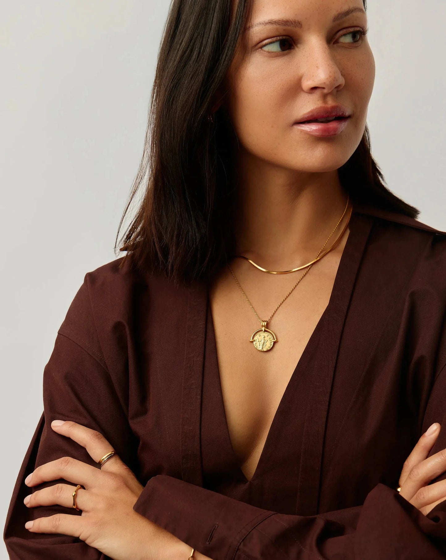 The Roman Arc Necklace Set | 18k Gold Plated / 18k Gold Plated Vermeil