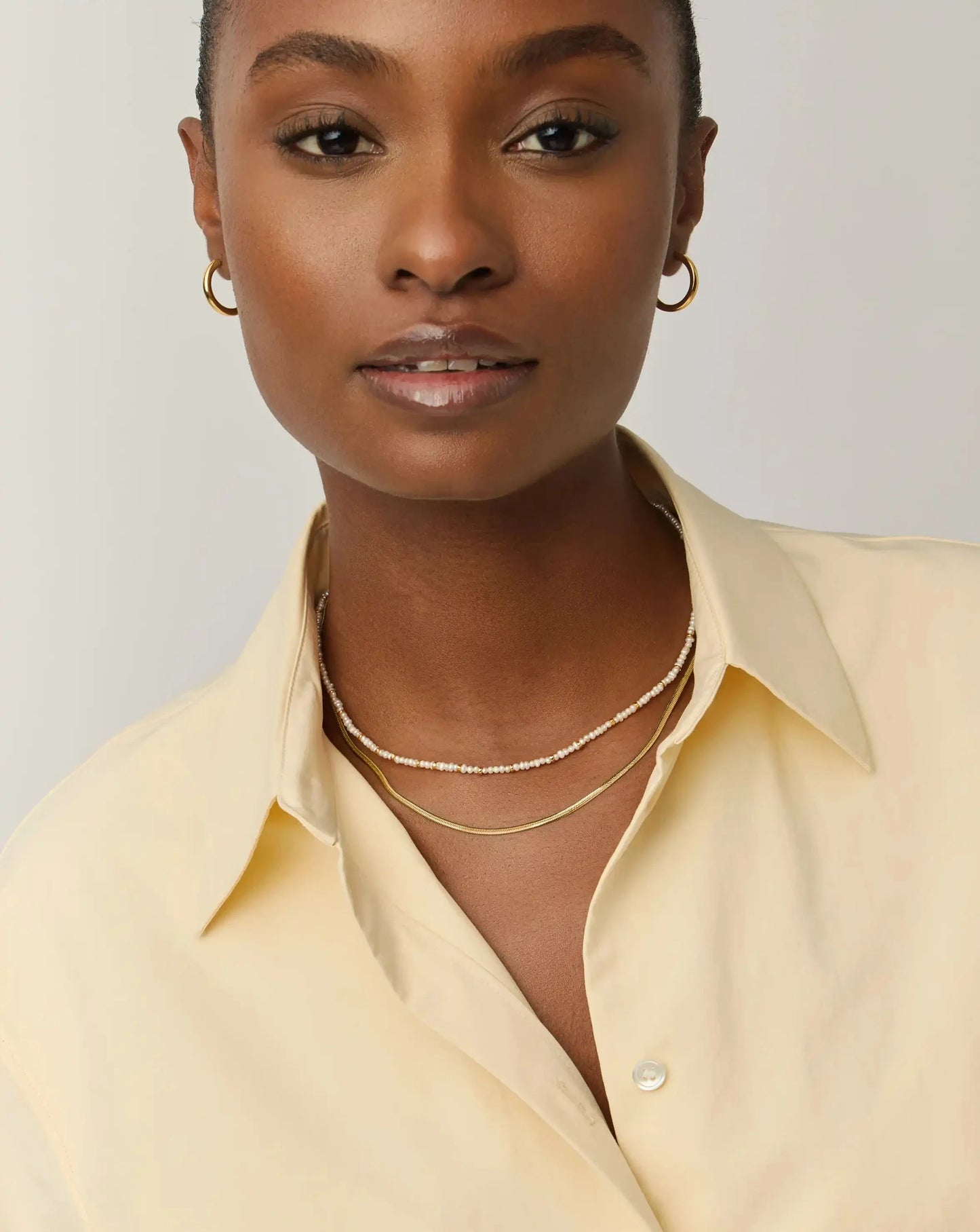 The Everyday Pearl Necklace Set | 18k Gold Plated/Pearl