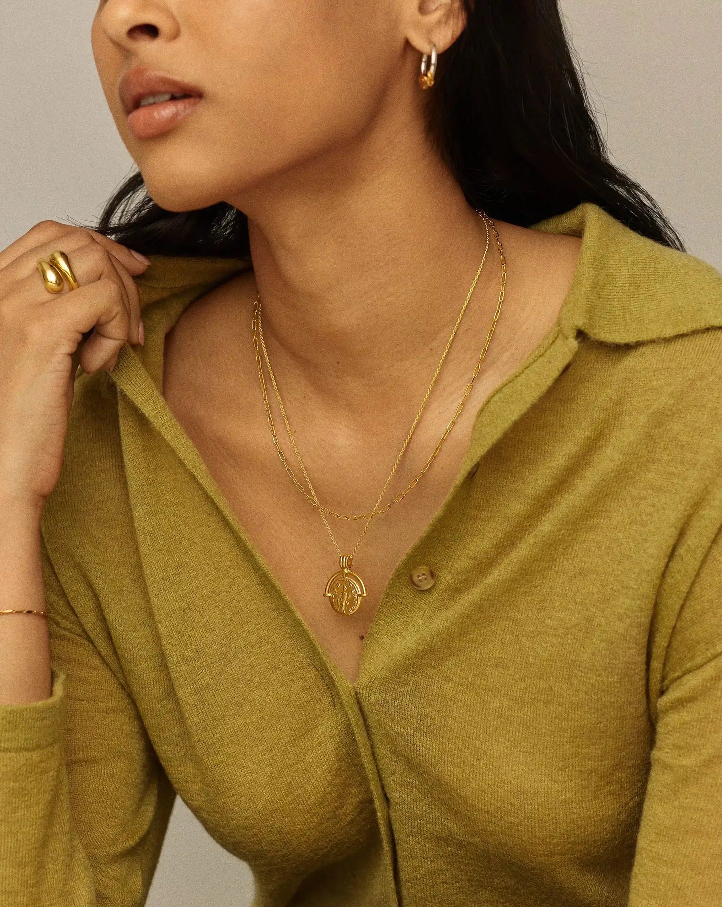 Mini Paperclip Chain Necklace | 18k Gold Plated