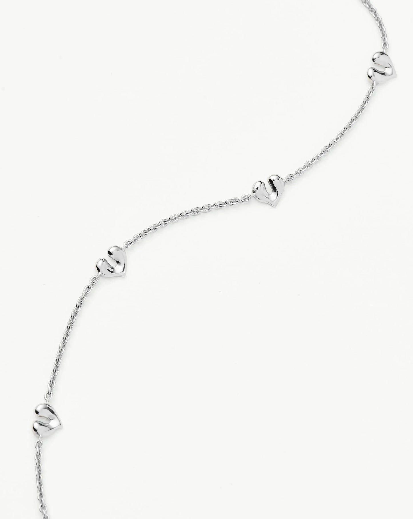 Molten Heart Mini Charm Choker | Sterling Silver