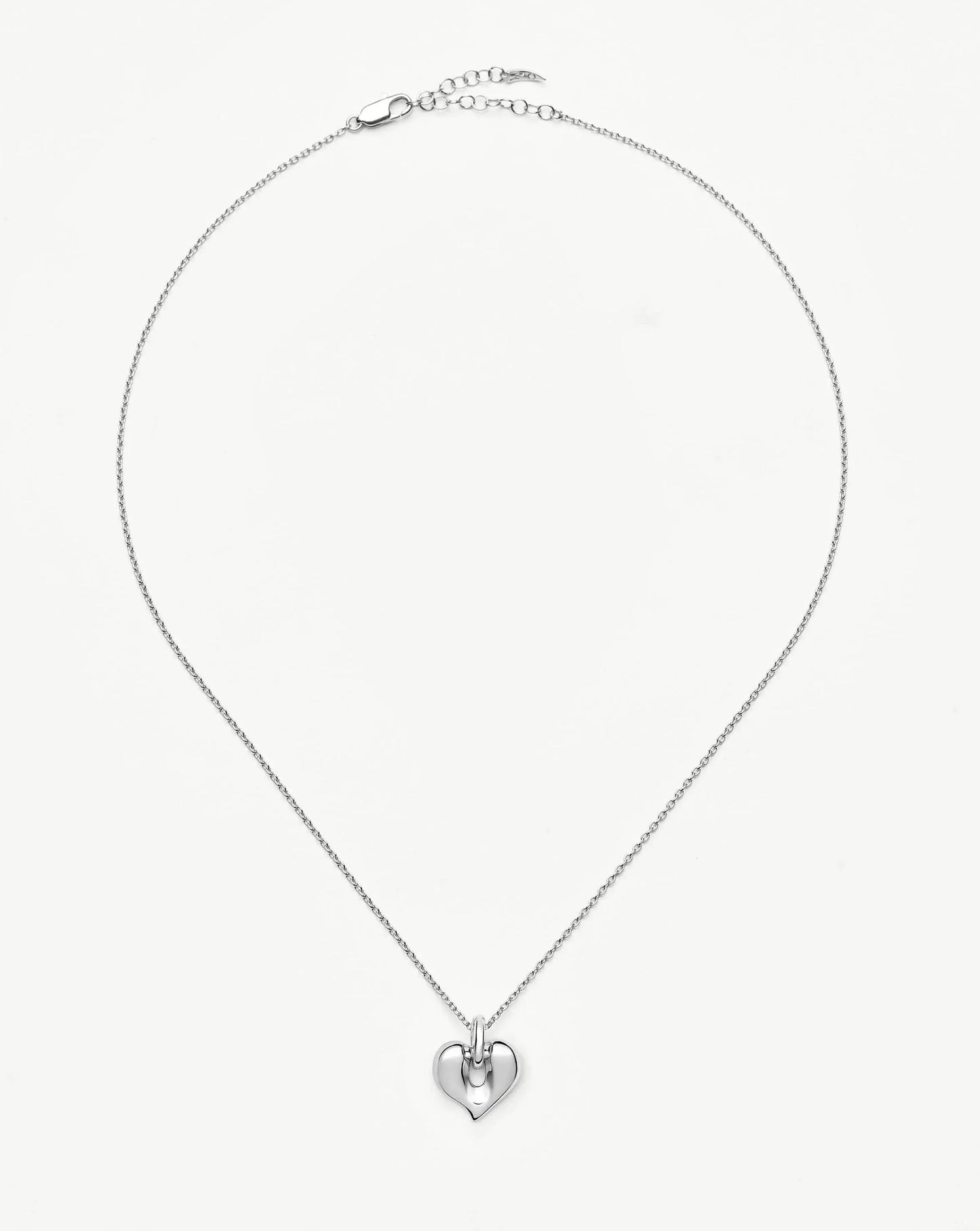Molten Heart Pendant Necklace | Silver Plated