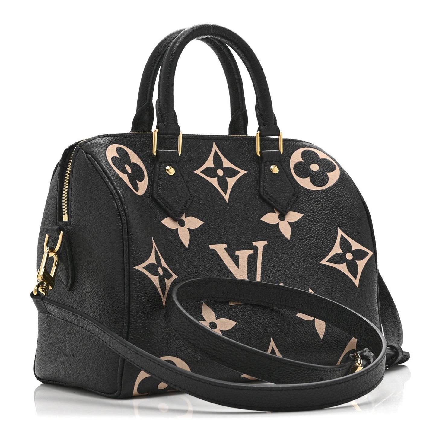 Empreinte Monogram Giant Speedy Bandouliere 25 Black Beige