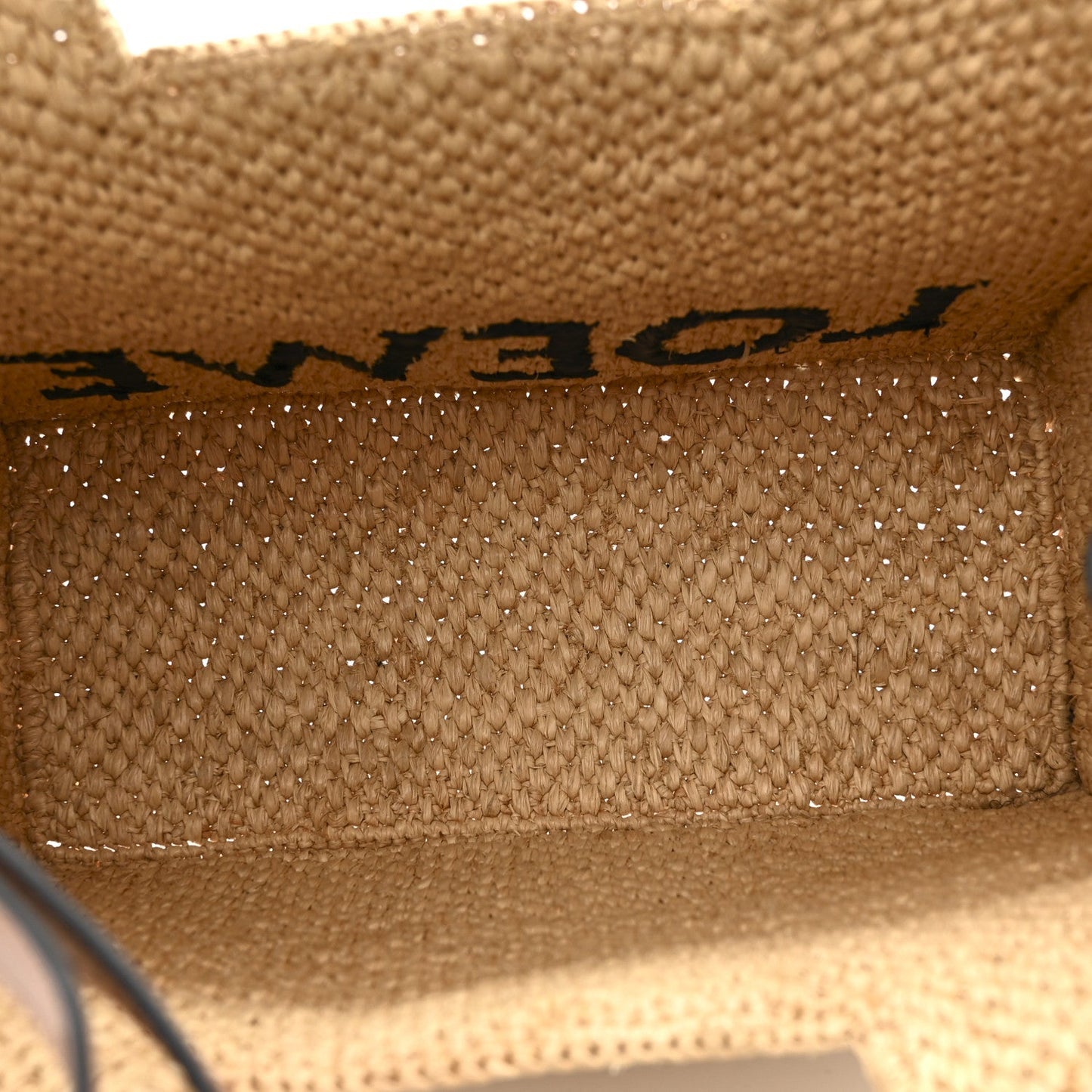 X PAULA'S IBIZA Raffia Font Tote Natural Tan