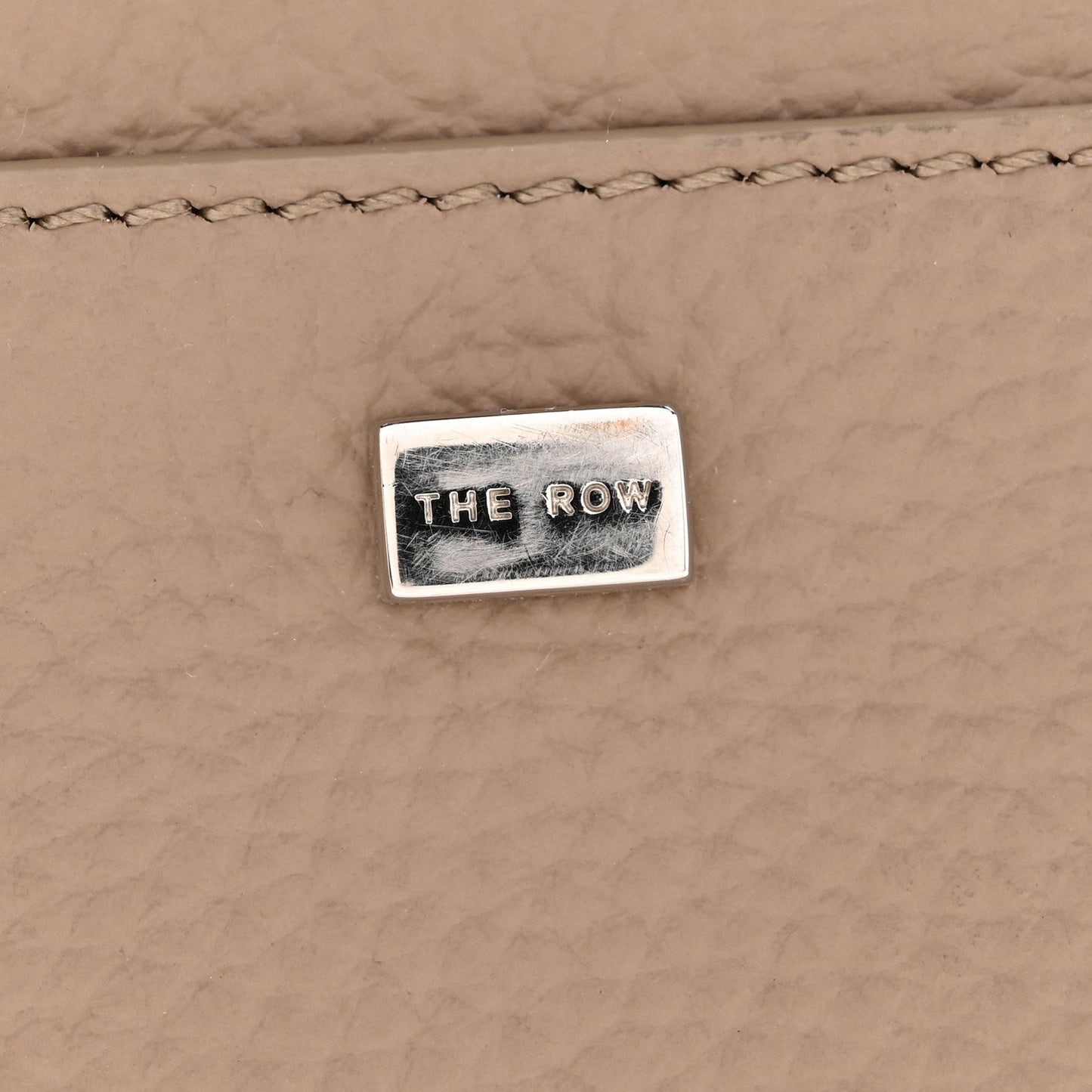 Grained Calfskin Soft Margaux 10 Bag Dark Taupe