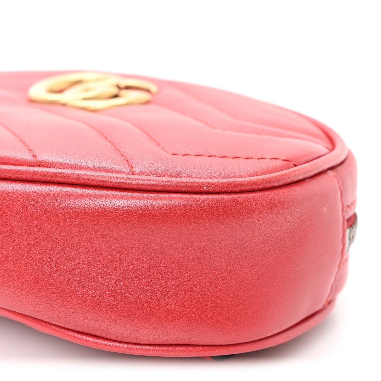 Calfskin Matelasse GG Marmont Belt Bag 75 30 Hibiscus Red