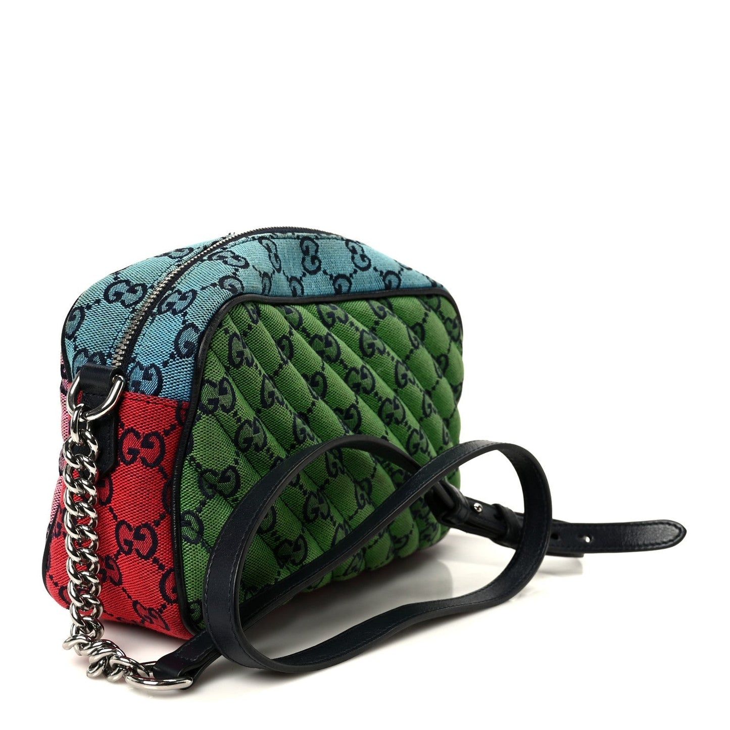 Monogram Multicolor Matelasse Diagonal Small GG Marmont Chain Shoulder Bag Pink Blue Green Red Light Blue