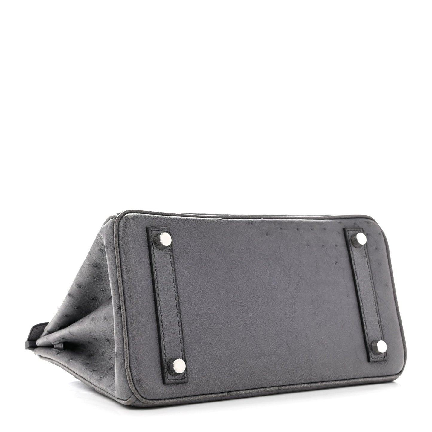 Ostrich Birkin 25 Gris Agate