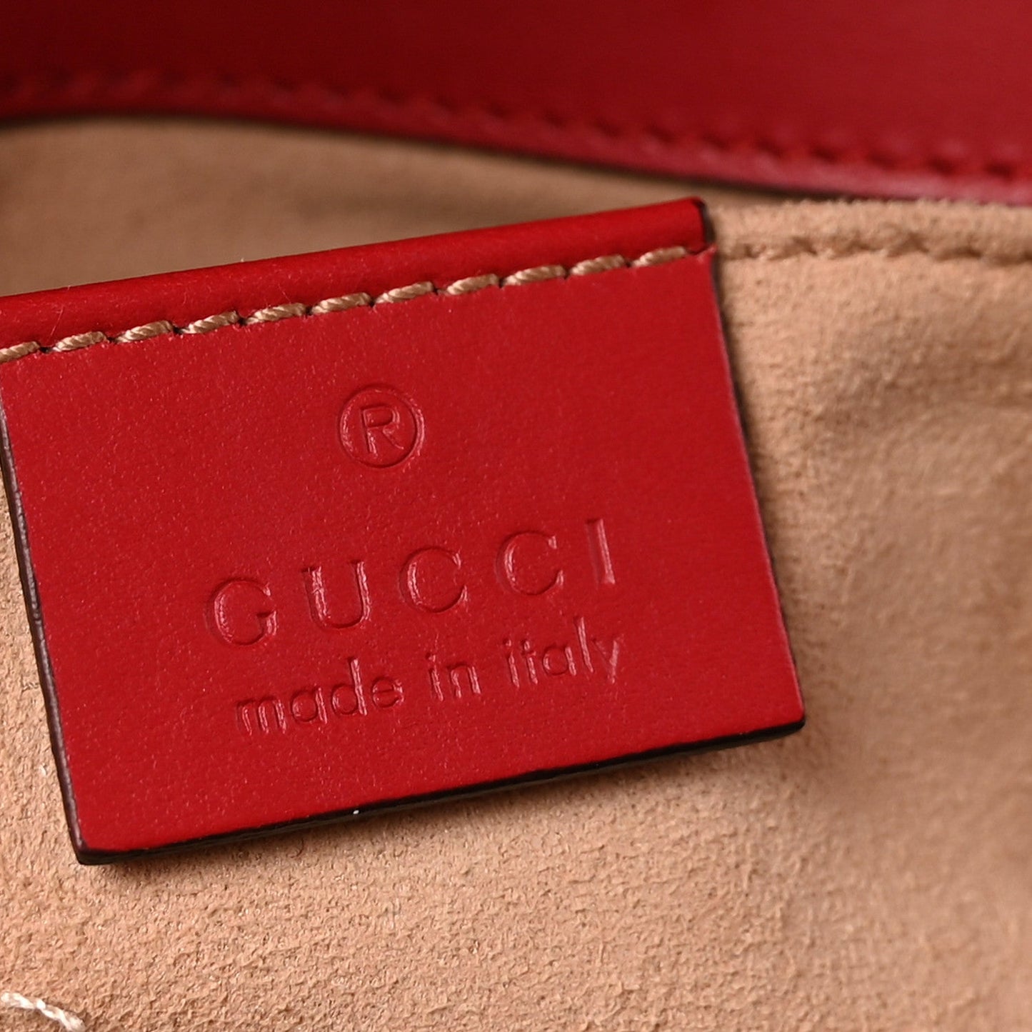 Calfskin Matelasse Mini GG Marmont Shoulder Bag Hibiscus Red