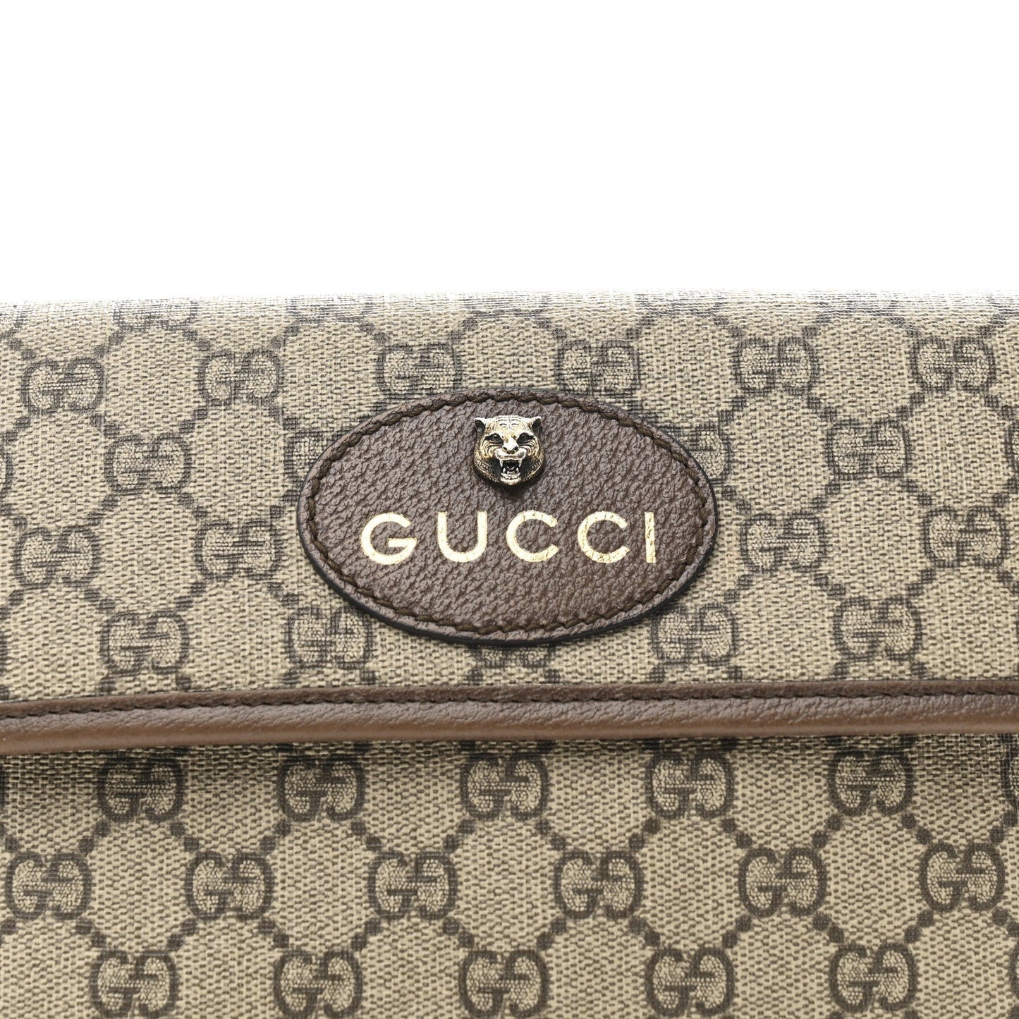 GG Supreme Monogram Neo Vintage Web Belt Bag Brown