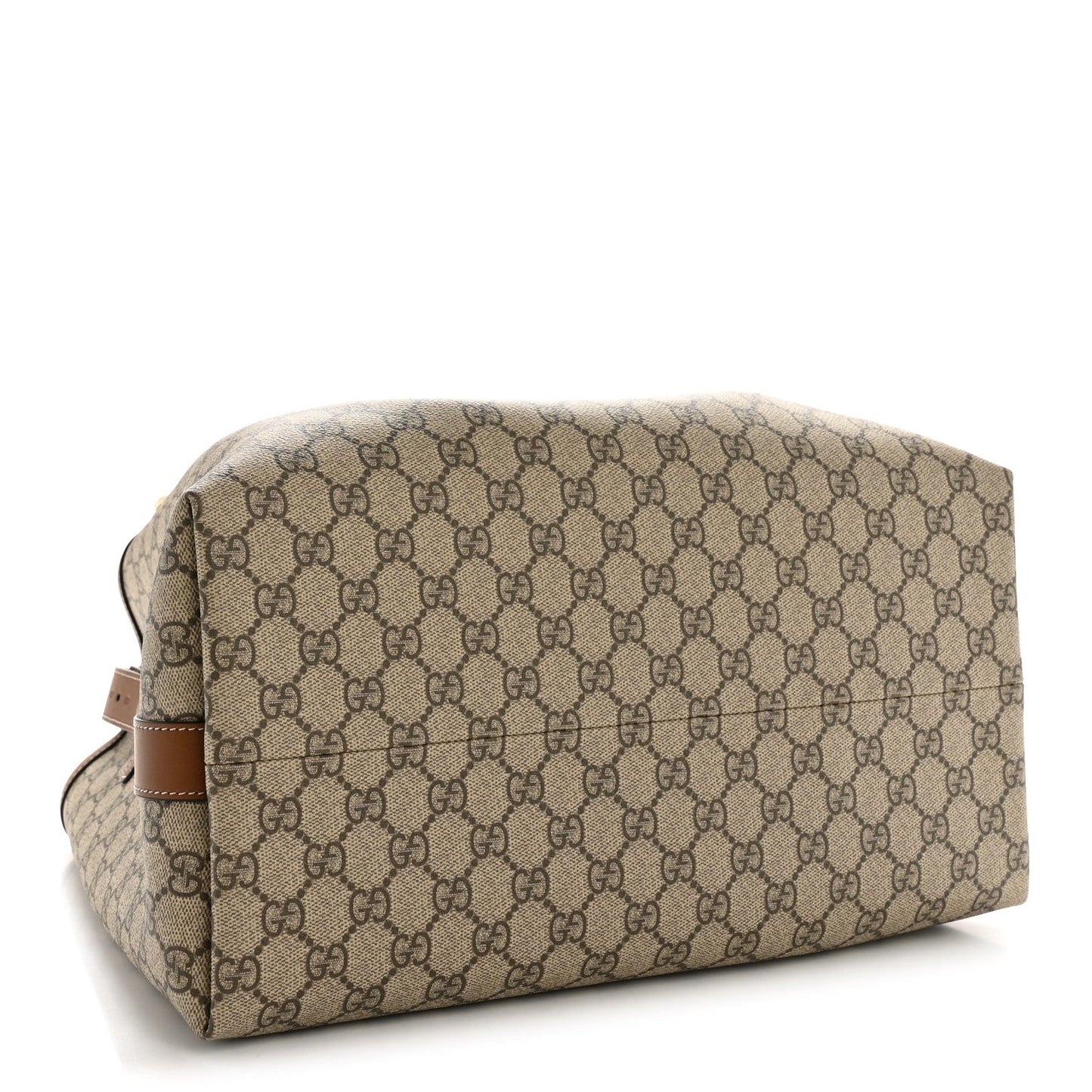 GG Icon Monogram Padlock Shoulder Bag Beige Dark Brown