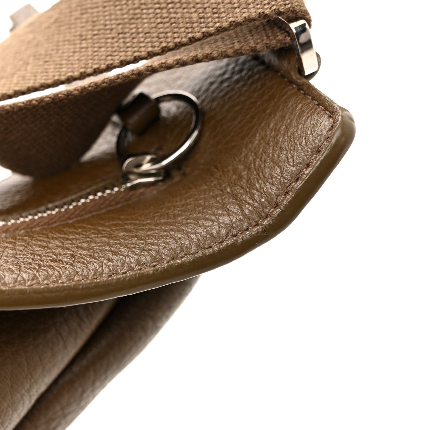 Grained Calfskin Large Slouchy Banana Bag Brunette