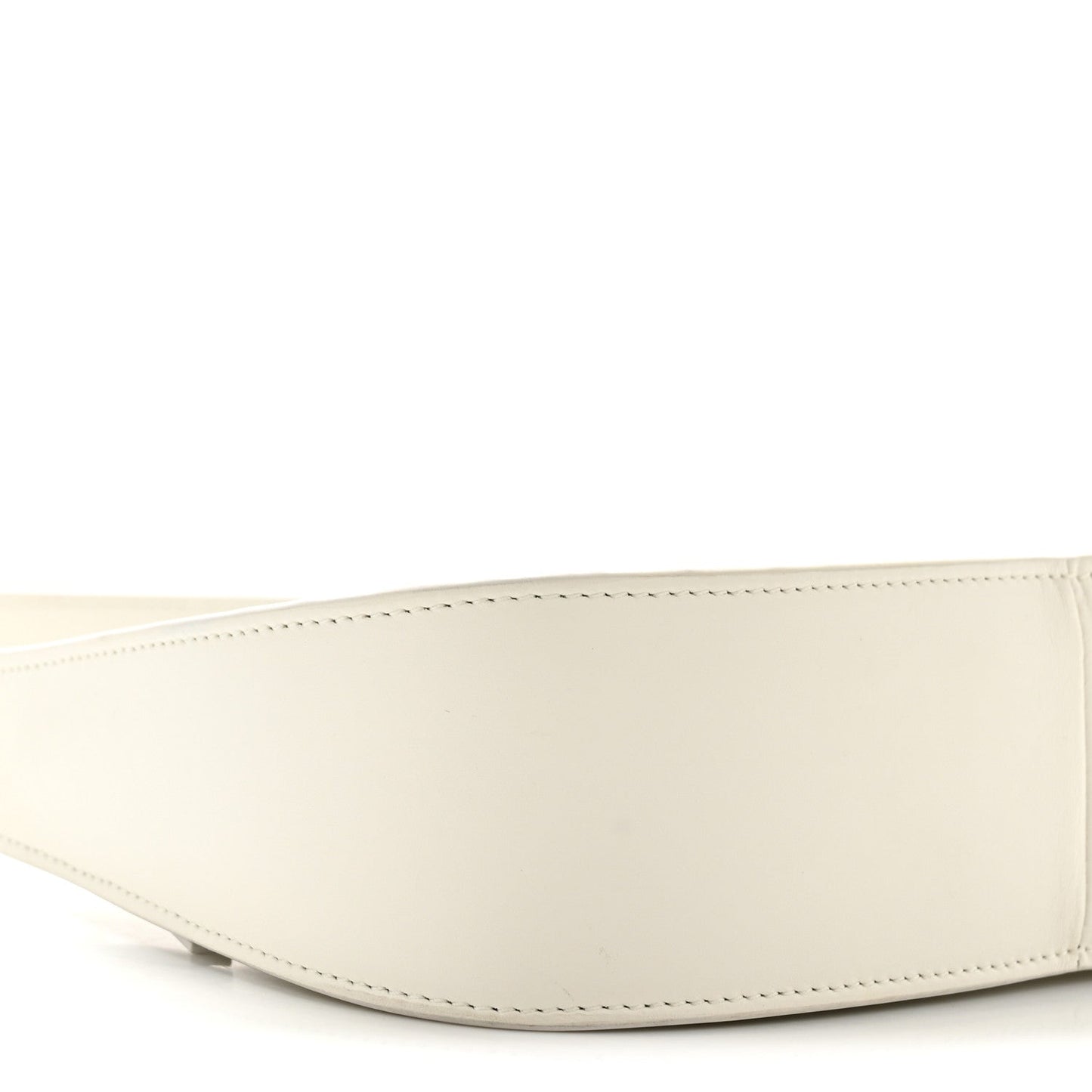 Smooth Calfskin Half Moon Shoulder Bag New Ivory