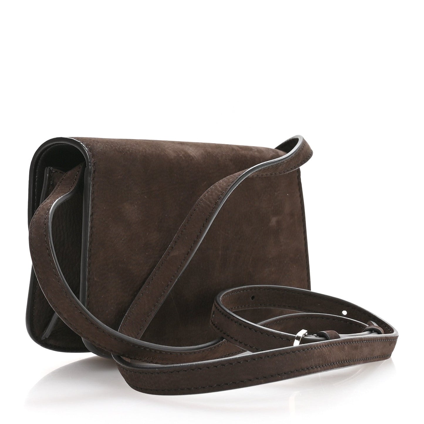 Nubuck Calfskin Sofia E/W Crossbody Wood Brown