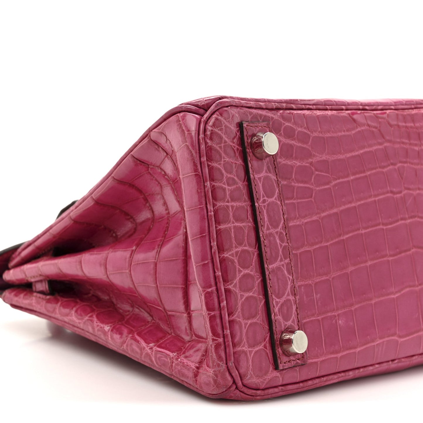 Shiny Niloticus Crocodile Birkin 25 Rose Scheherazade
