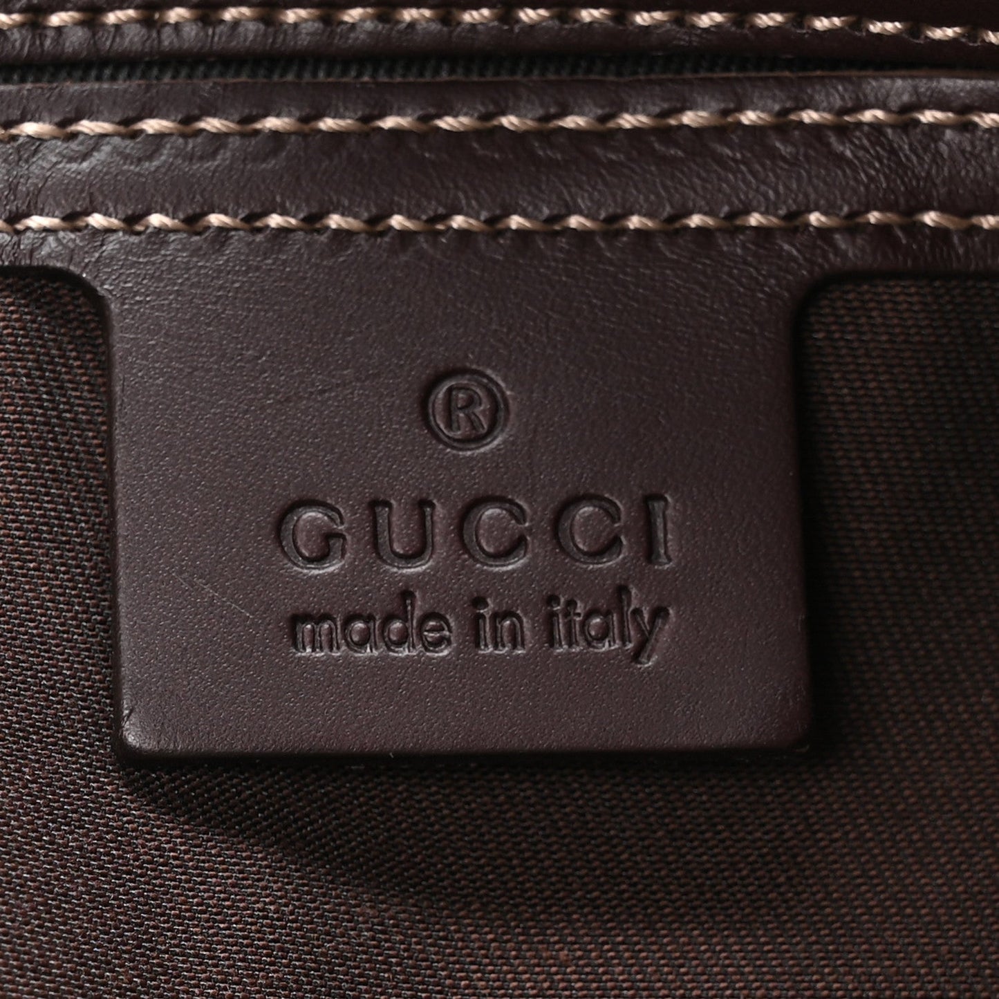 GG Supreme Monogram Belt Bag Dark Brown