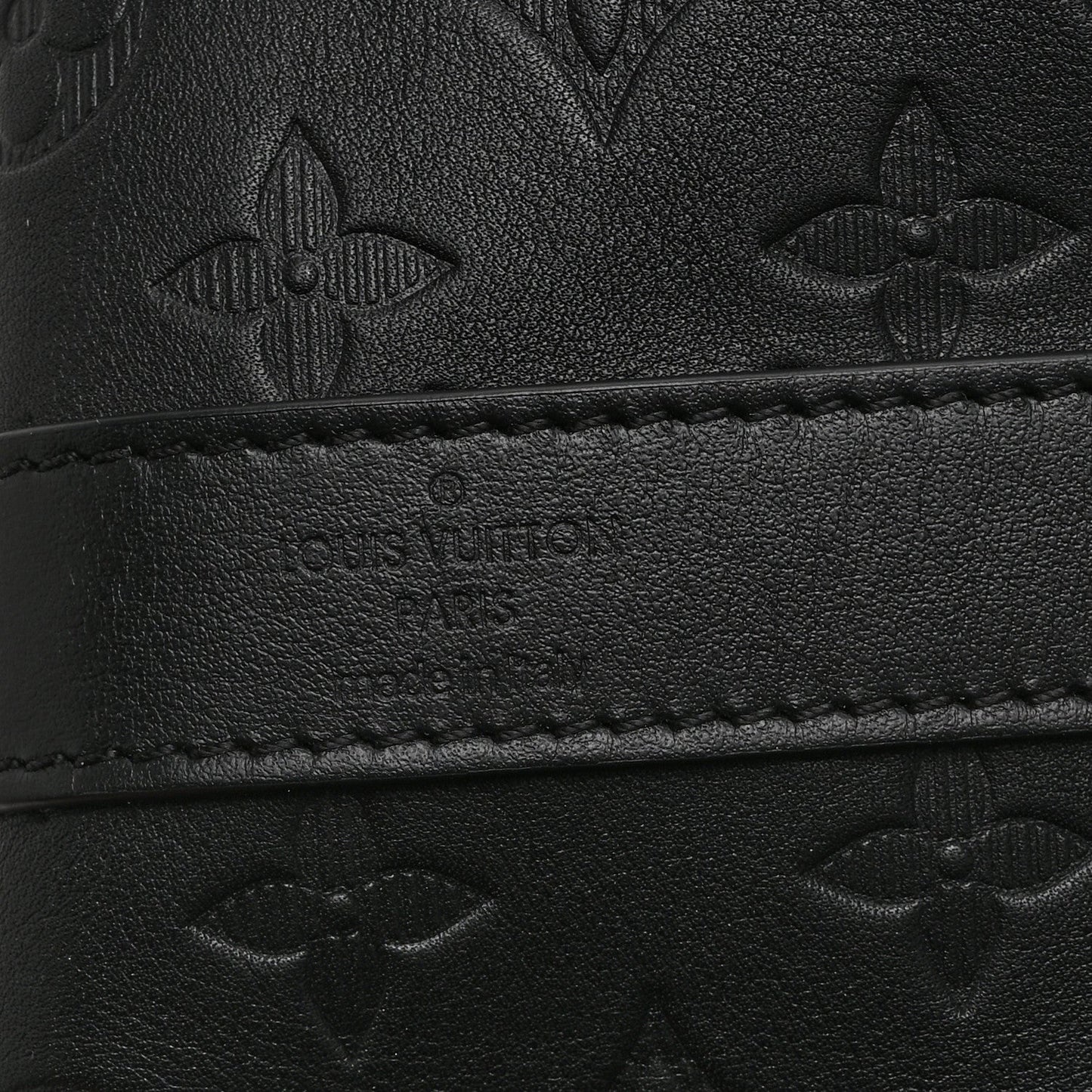 Calfskin Shadow Monogram Keepall Bandouliere 50 Black