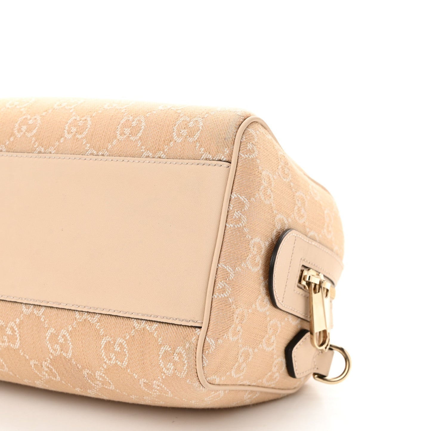 Summer Denim Calfskin GG Monogram Small Ophidia Top Handle Bag Souffle Rose