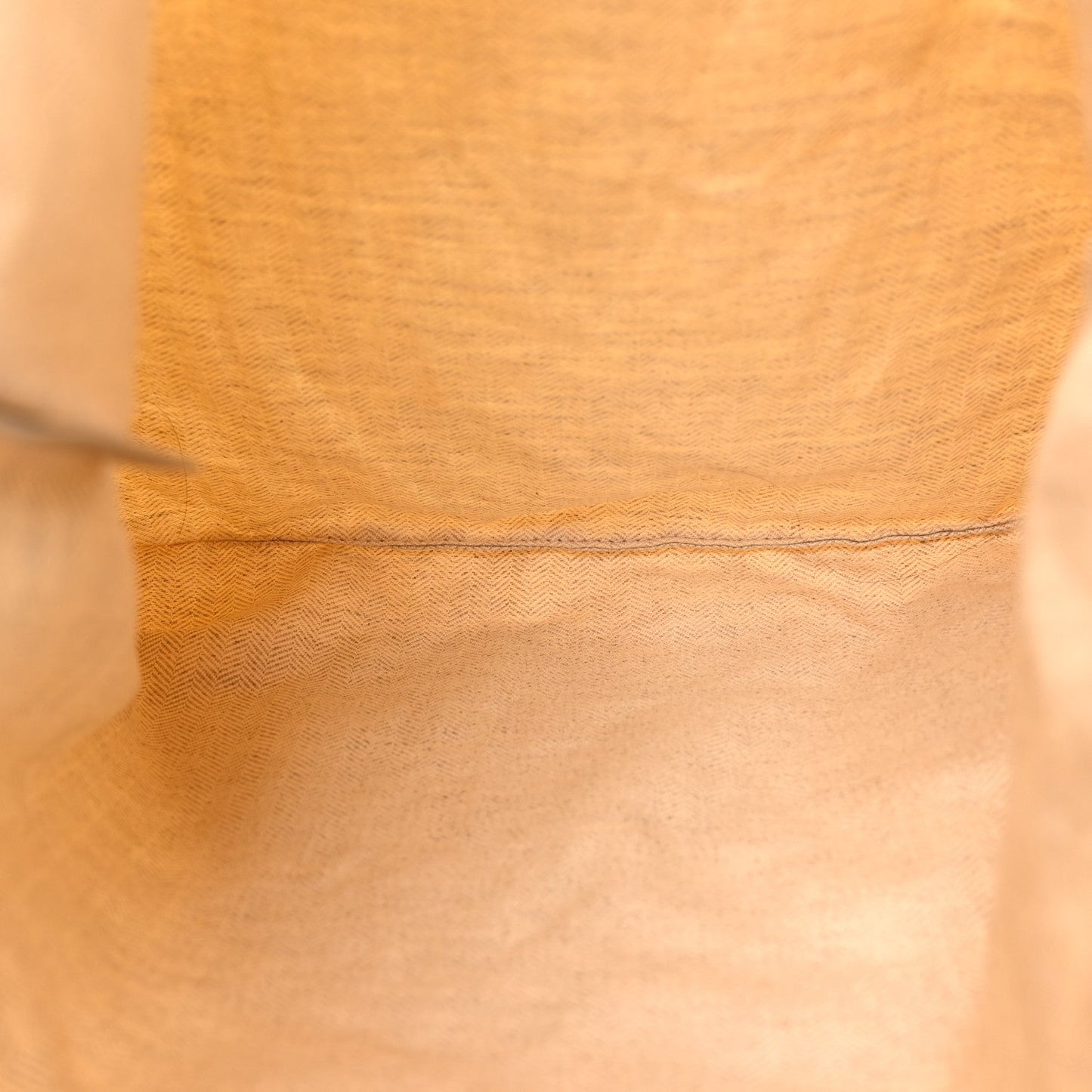 X PAULA'S IBIZA Terry Cloth Calfskin Drawstring Pouch Natural Tan
