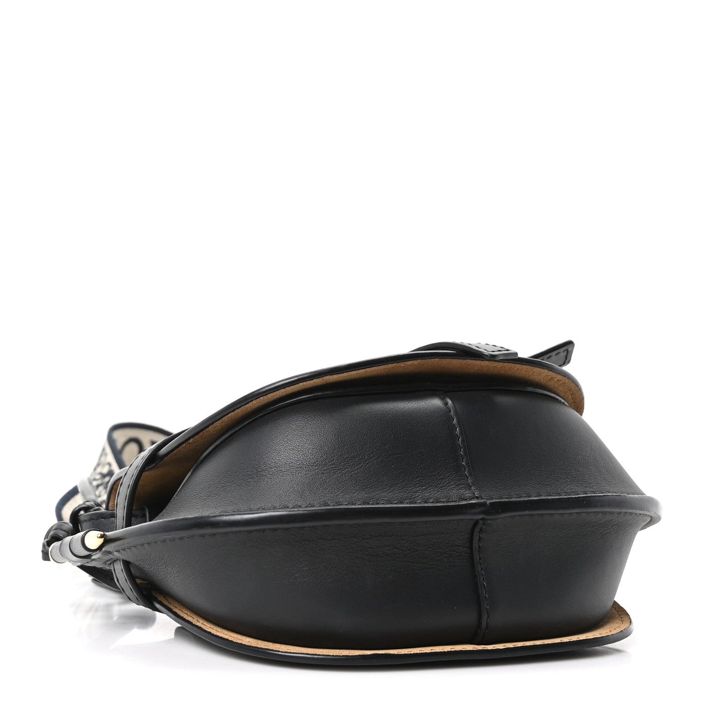 Calfskin Jacquard Mini Gate Dual Bag Black