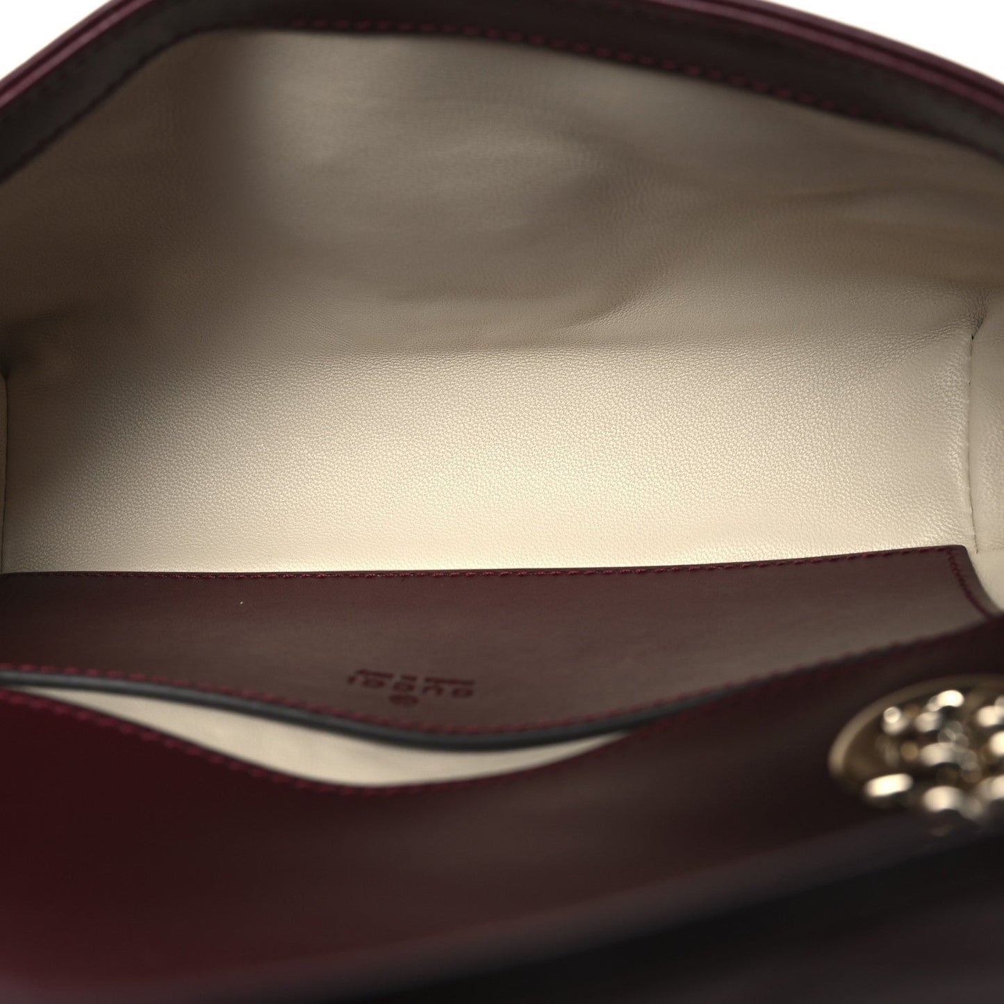 Calfskin Matelasse Small GG Marmont Shoulder Bag Rosso Ancora